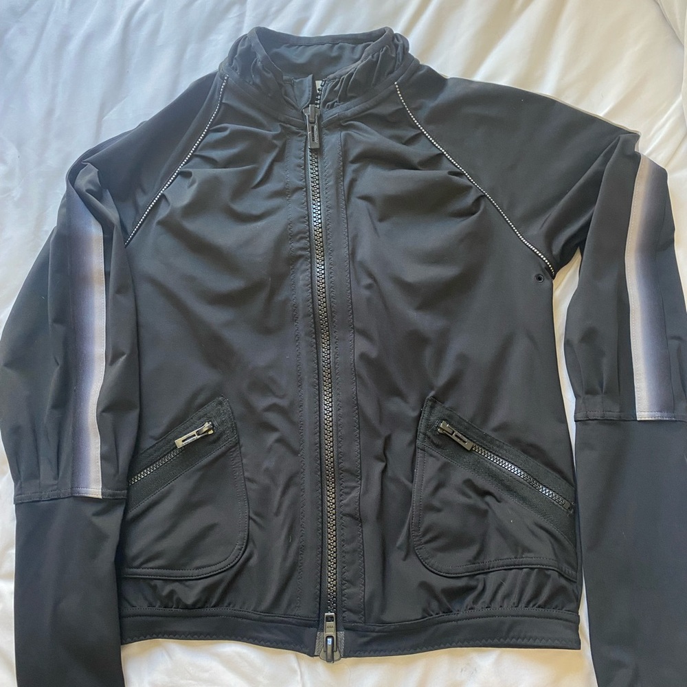 Adidas by Stella McCartney Black Utility Jacket with High Collar